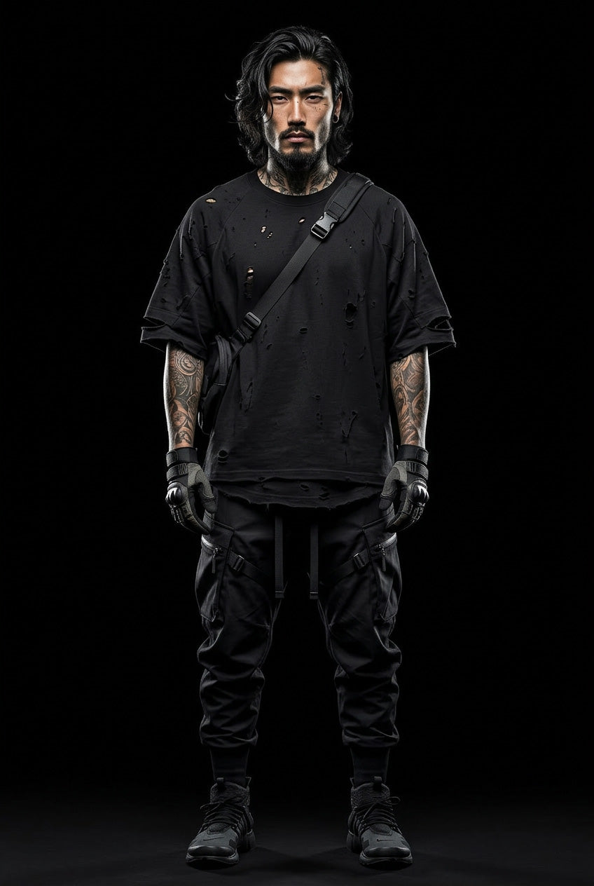 Black techwear shirt