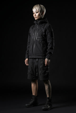 Techwear cargo shorts