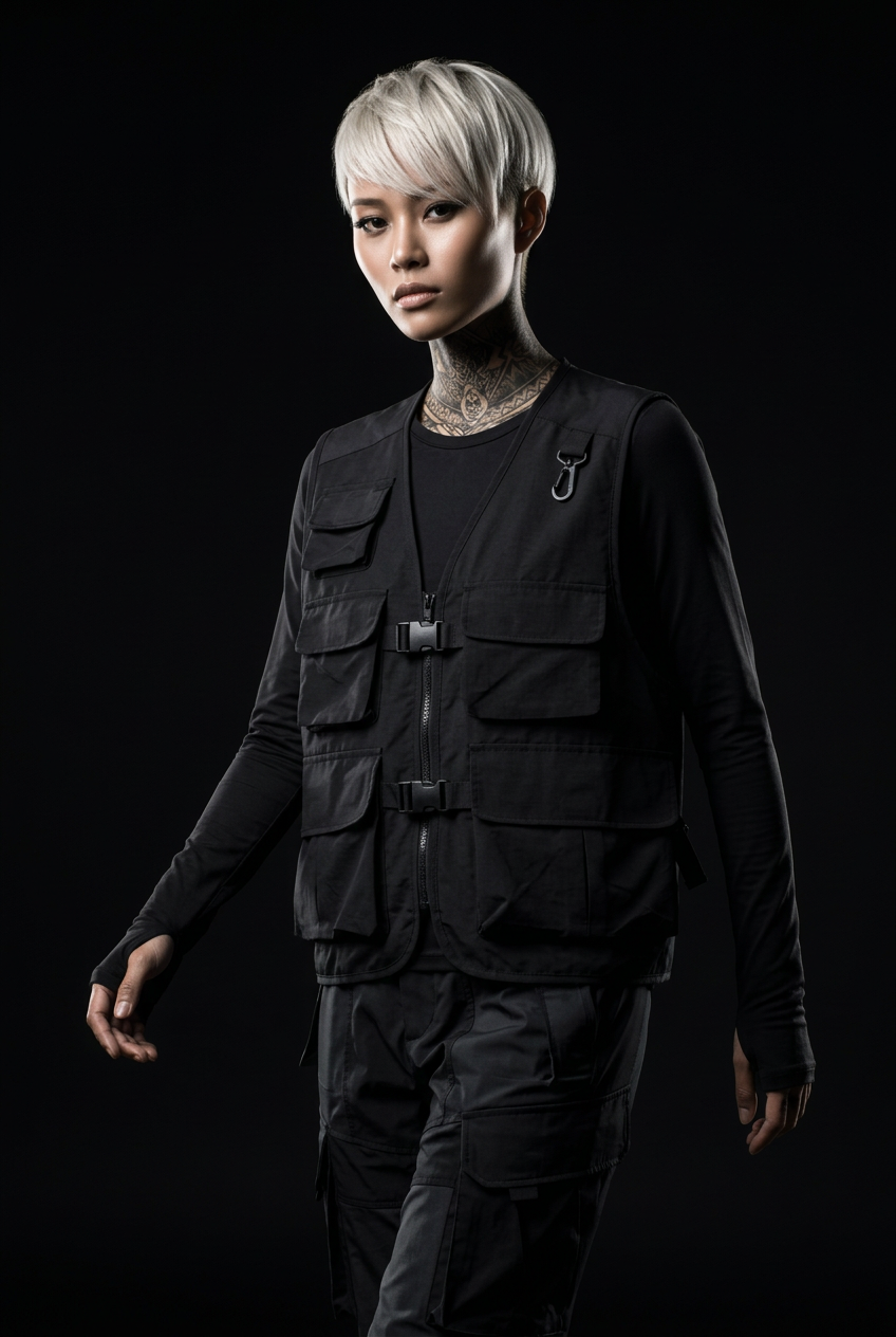 Black tactical vest