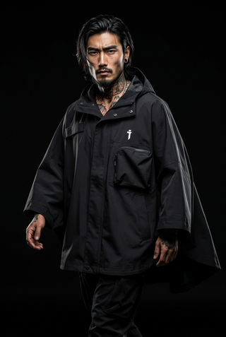 Techwear rain jacket