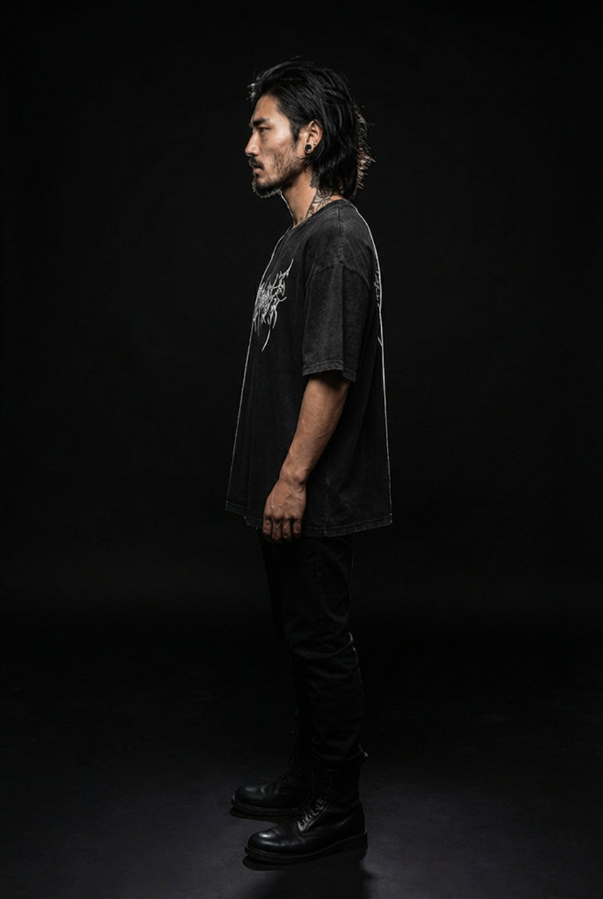 Tee shirt noir imprime N