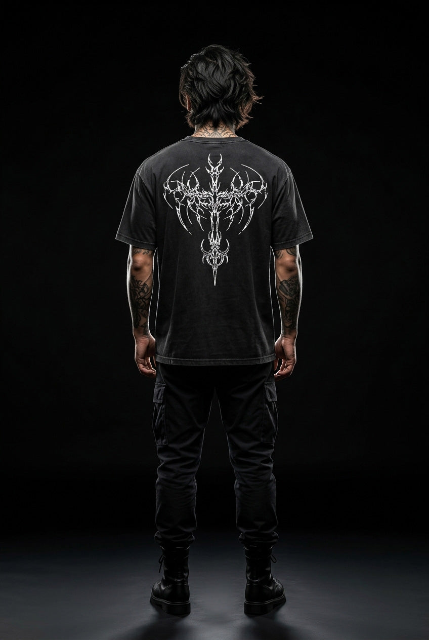 Tee shirt noir imprime N