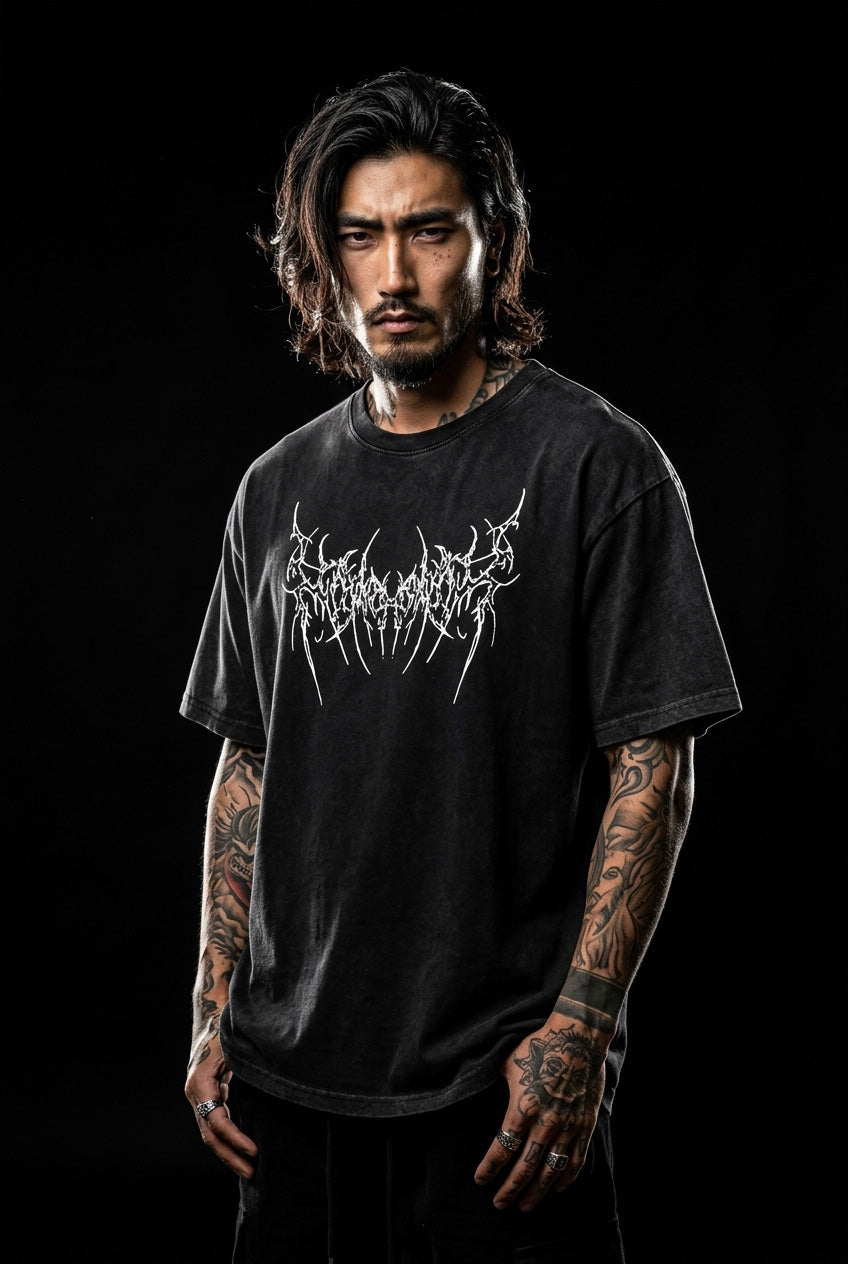 Tee shirt noir imprime N