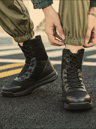 Combat boots techwear