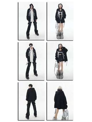 Full zip noir techwear