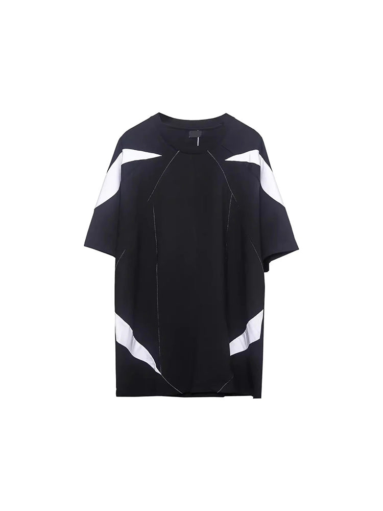 tee-shirt-patchwork-noir-blanc